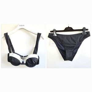 New Peony Swimwear Keepsake Balconette Top/Staple Bikini Bottoms 2 Piece Set NWT